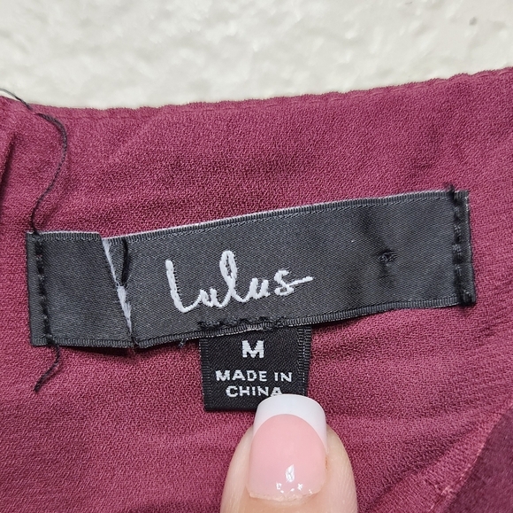 Lulus Lively Evenings Plum Purple Sleeveless Tiered Maxi Dress M Wedding Party - Picture 9 of 9